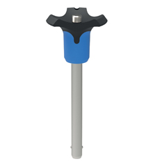 Ball Lock Pins - Single Acting - Blue Plastic Handle