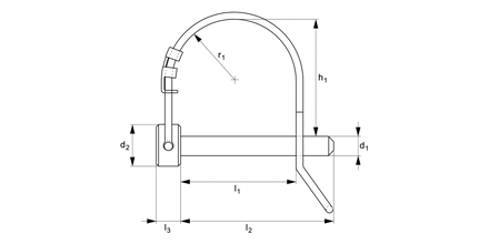Lock Pin - Round Wire - Tab Pin