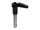Product QR1104, Ball Lock Pins - Single Acting - L-Handle self-locking - stainless 1.4305