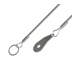 Product LA1052, Lanyard - Ring to Teardrop Tab crimps brass - tab stainless steel