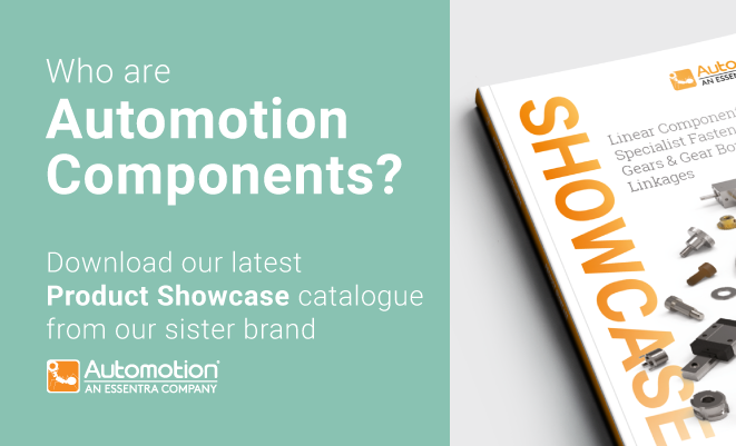 Text displaying 'Who are Automotion?' with an image of the Automotion Product Showcase catalogue