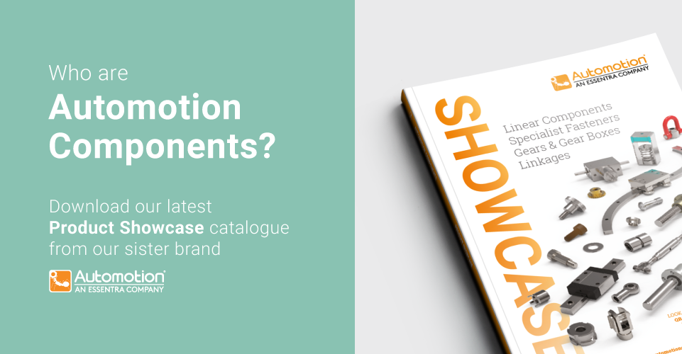 Text displaying 'Who are Automotion?' with an image of the Automotion Product Showcase catalogue