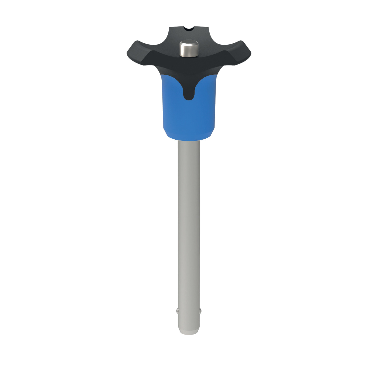 QR1726 - Ball Lock Pins - Single Acting - Blue Plastic Handle