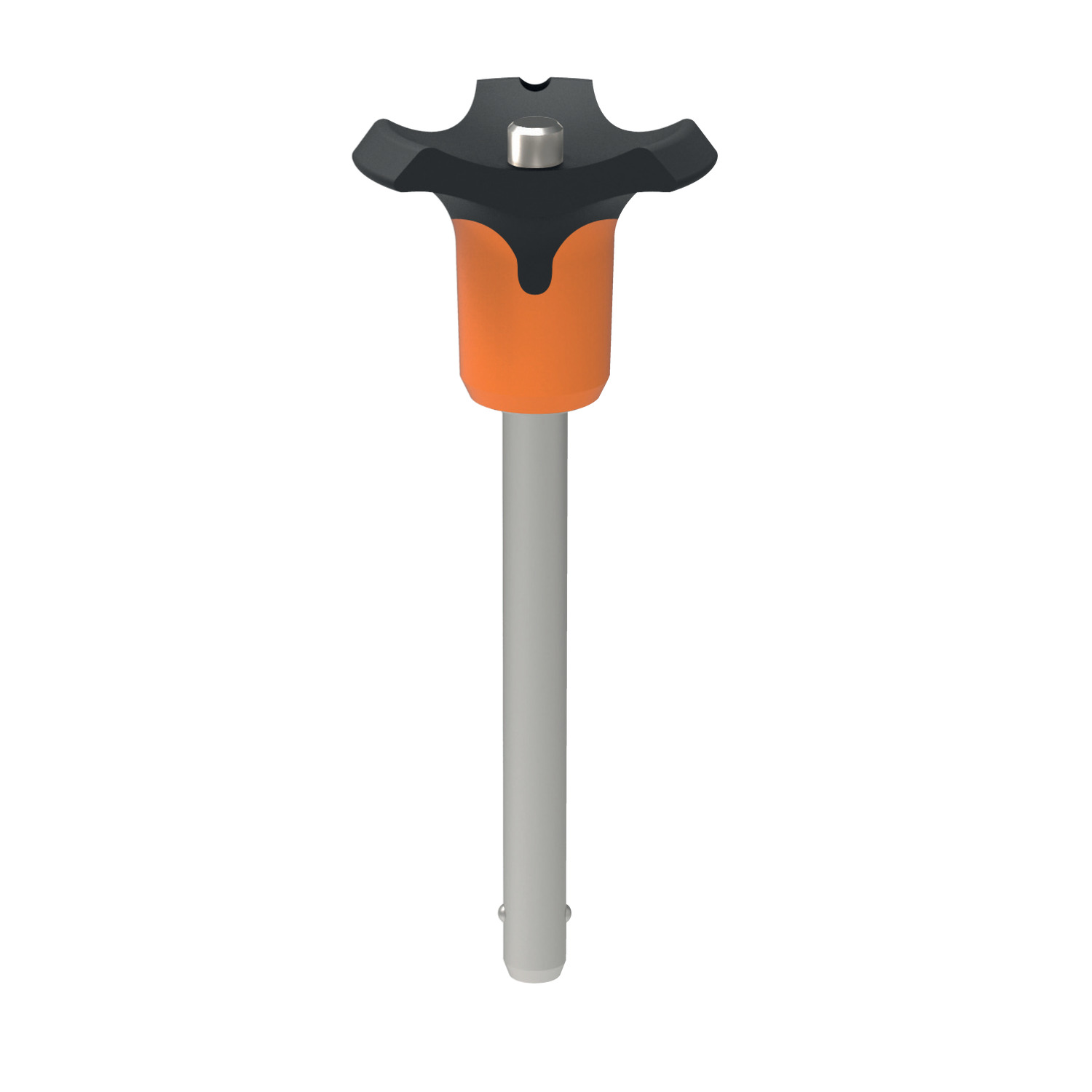 QR1736 - Ball Lock Pins - Single Acting - Orange Plastic Handle