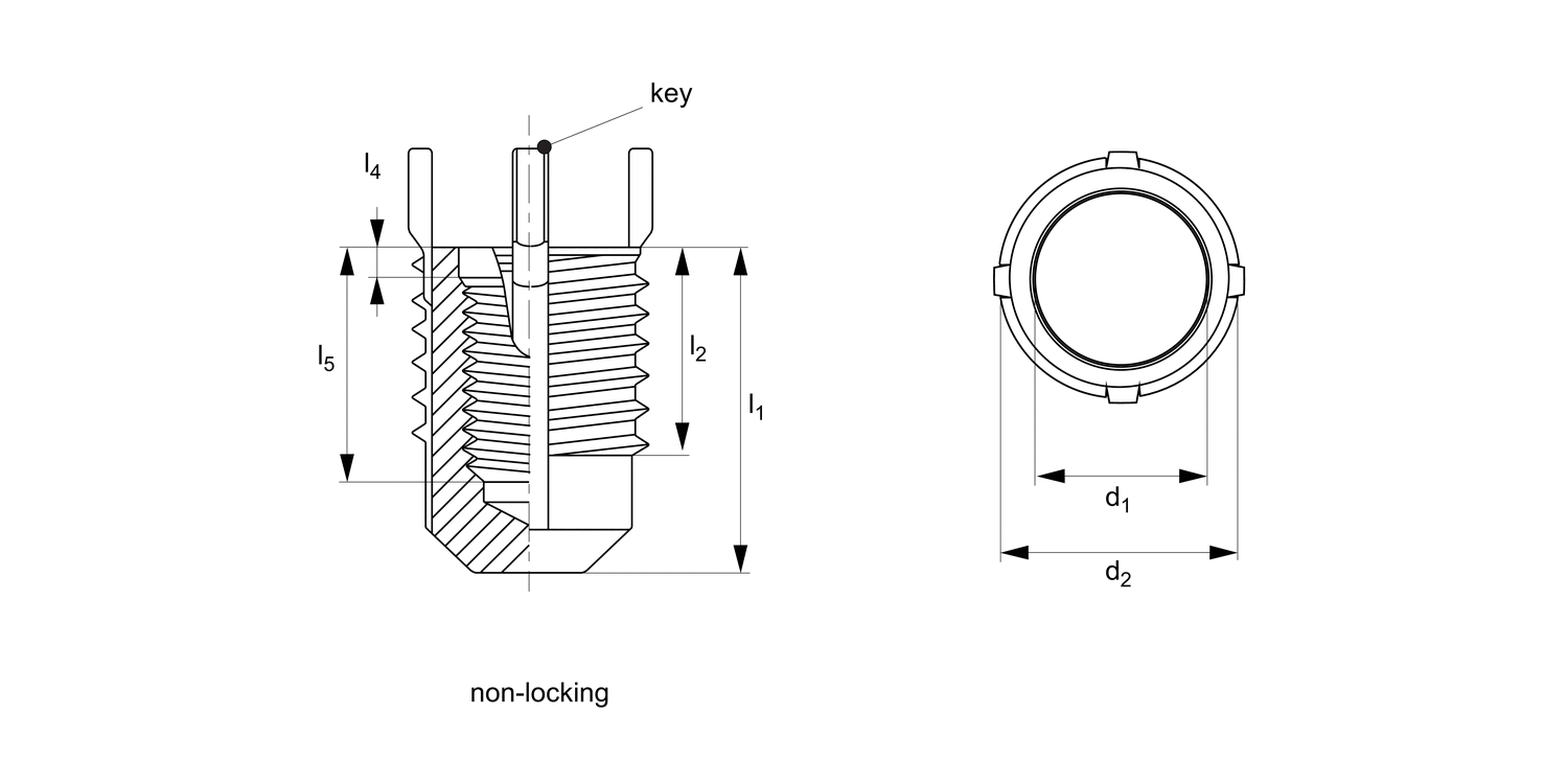 TR1670 Blind Threaded Insert - Mini - Inch