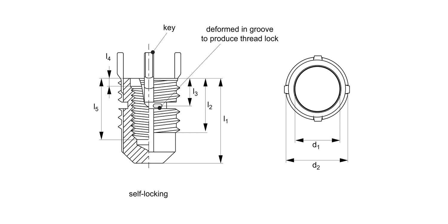 TR1671 Blind Threaded Insert - Mini - Inch