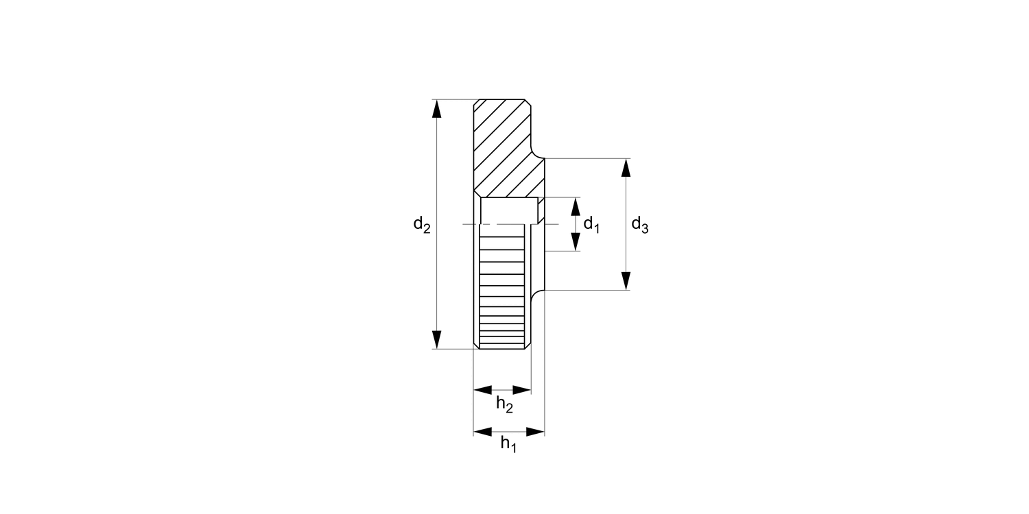 B0109.B0 Brass Flat Knurled Nuts