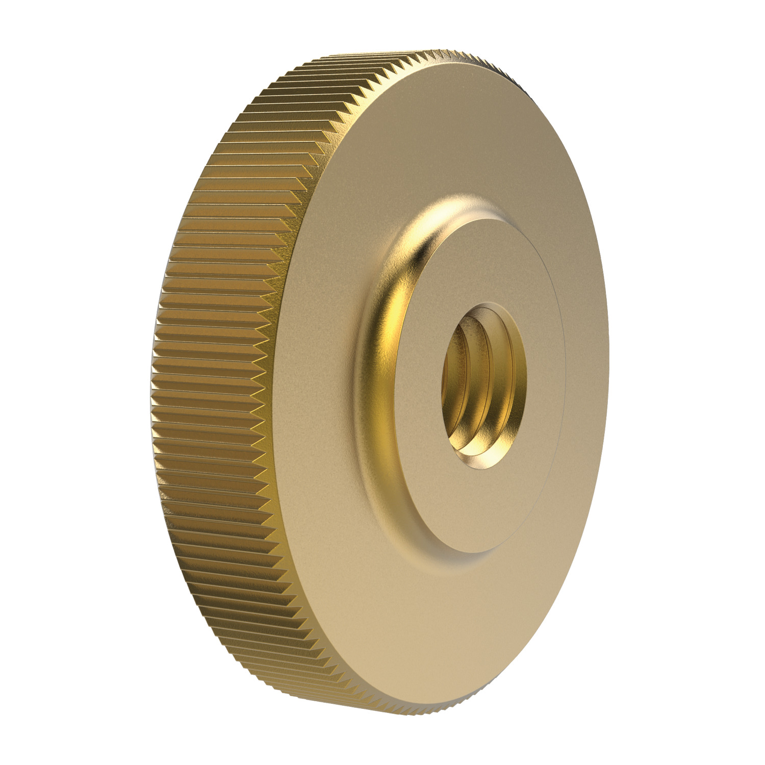 B0109.B0 Brass Flat Knurled Nuts