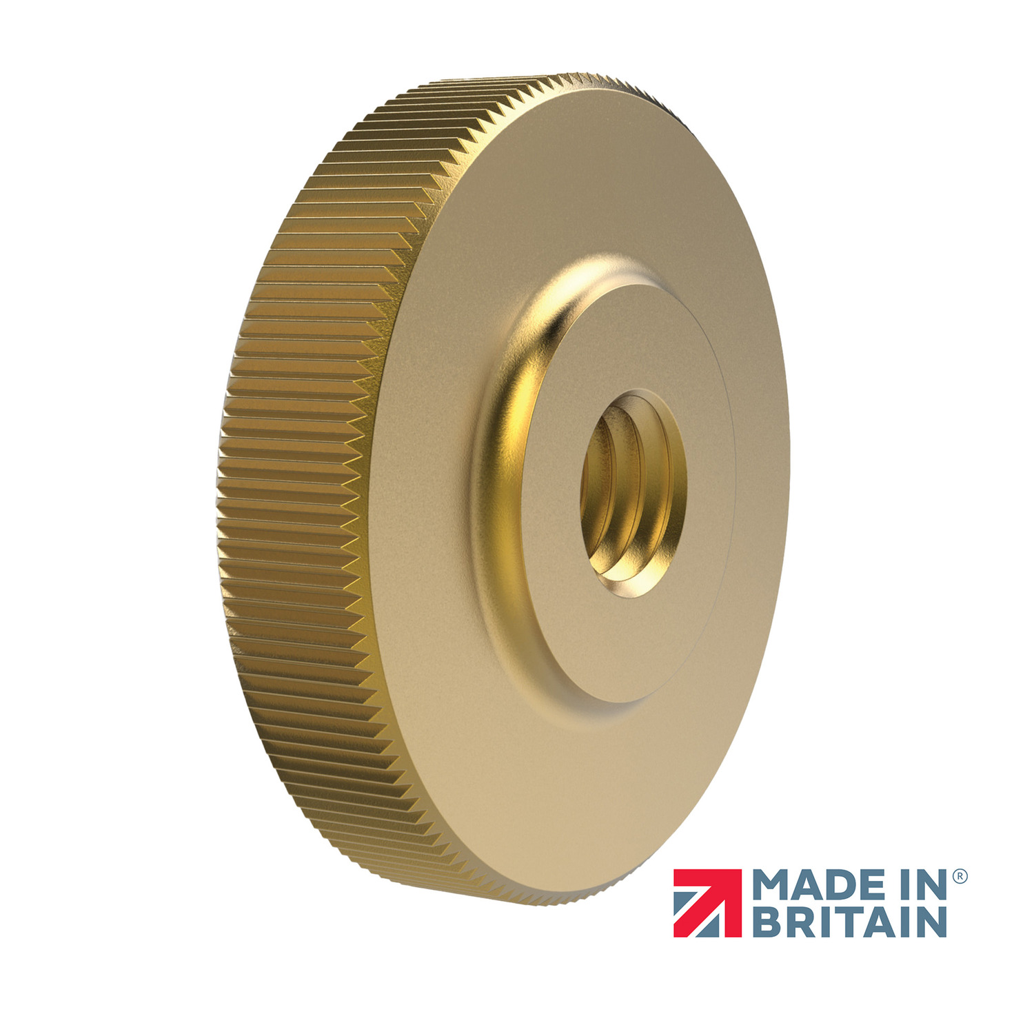 B0109.B0 Brass Flat Knurled Nuts