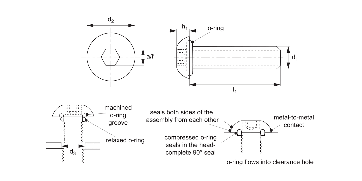 T0174 Button Head Seal Screws