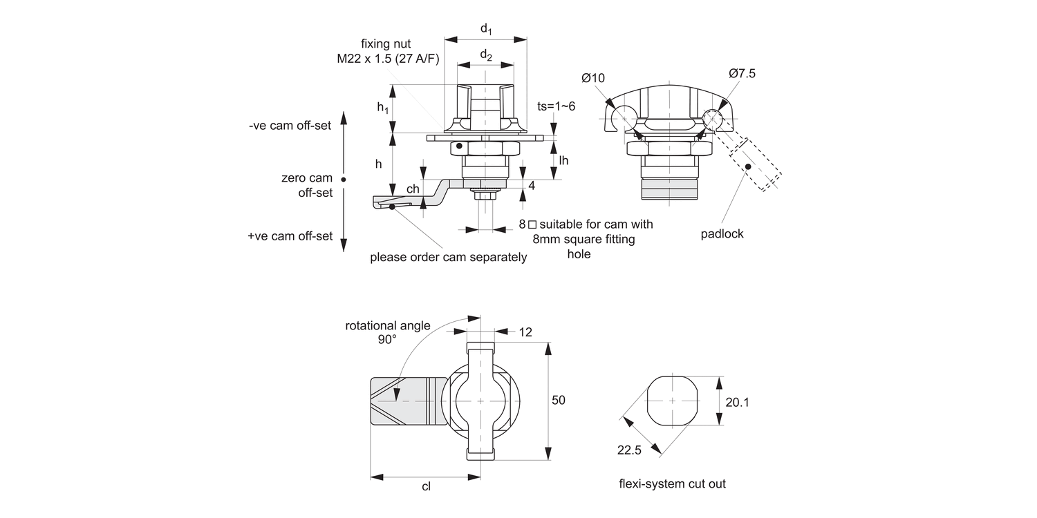 CC0430 Cam Latches - Flexi-System