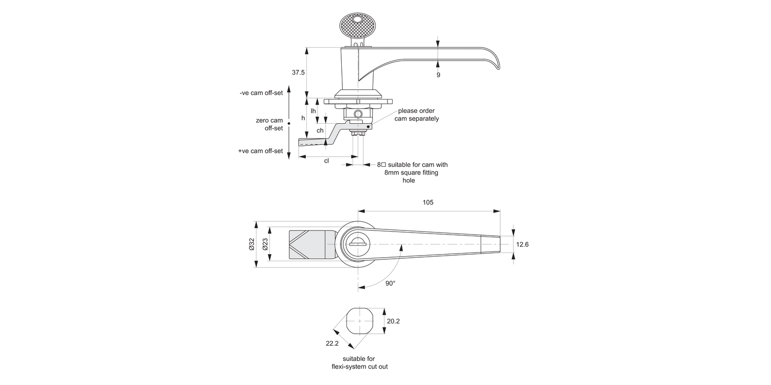 CC2210 Cam Lock - Flexi System