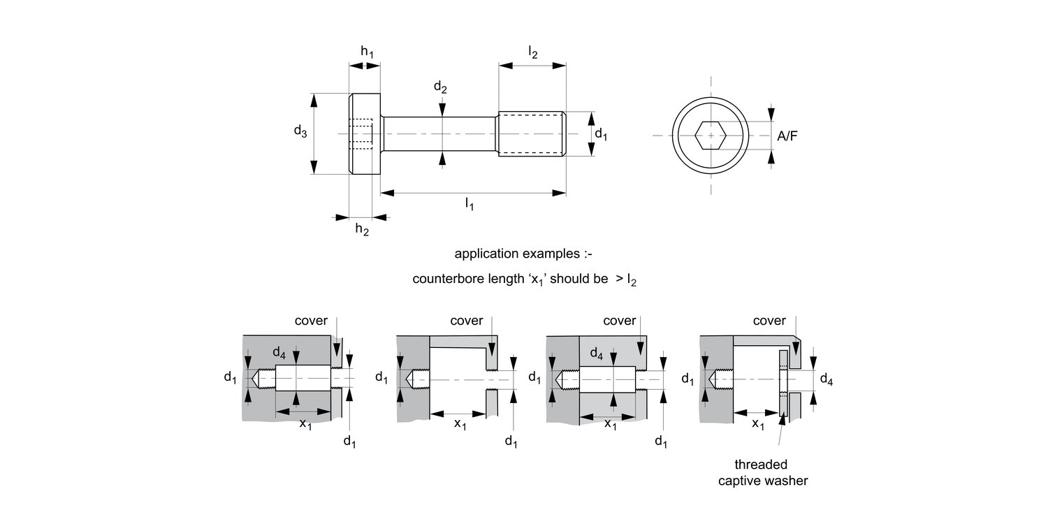 T0152.A4 Captive Screws - Cheese Head