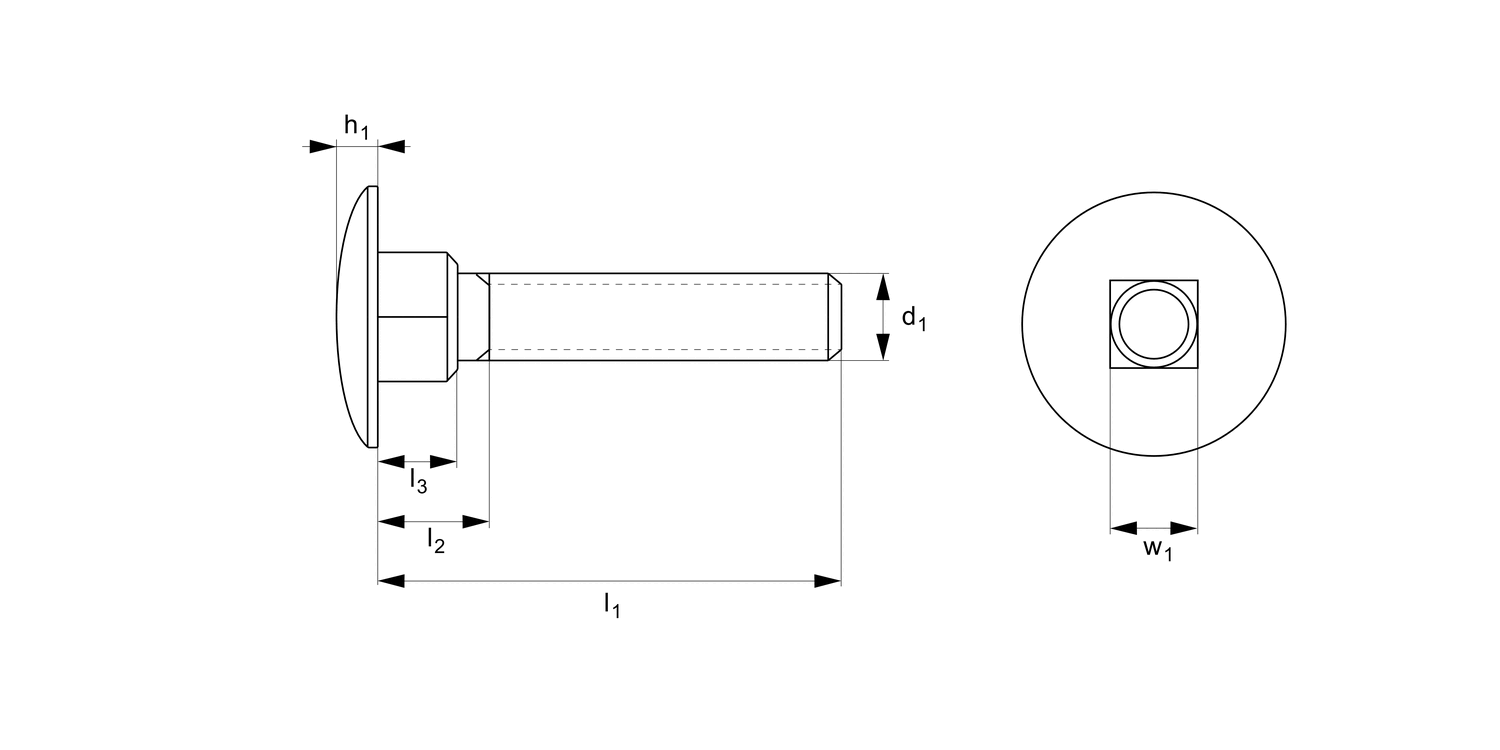 N0050.61N Carriage Bolts