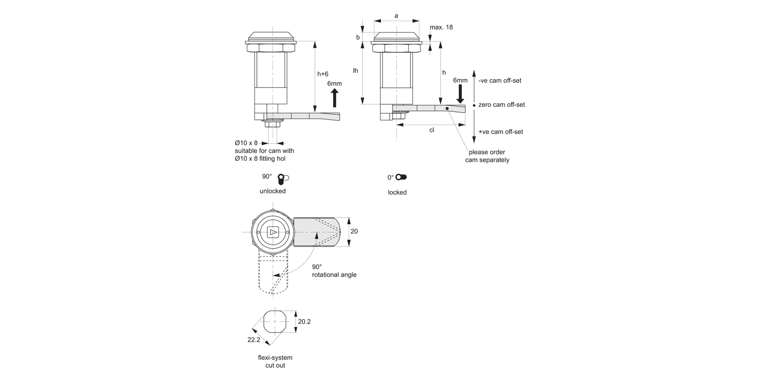 CC0802 Compression Latches - Flexi-System