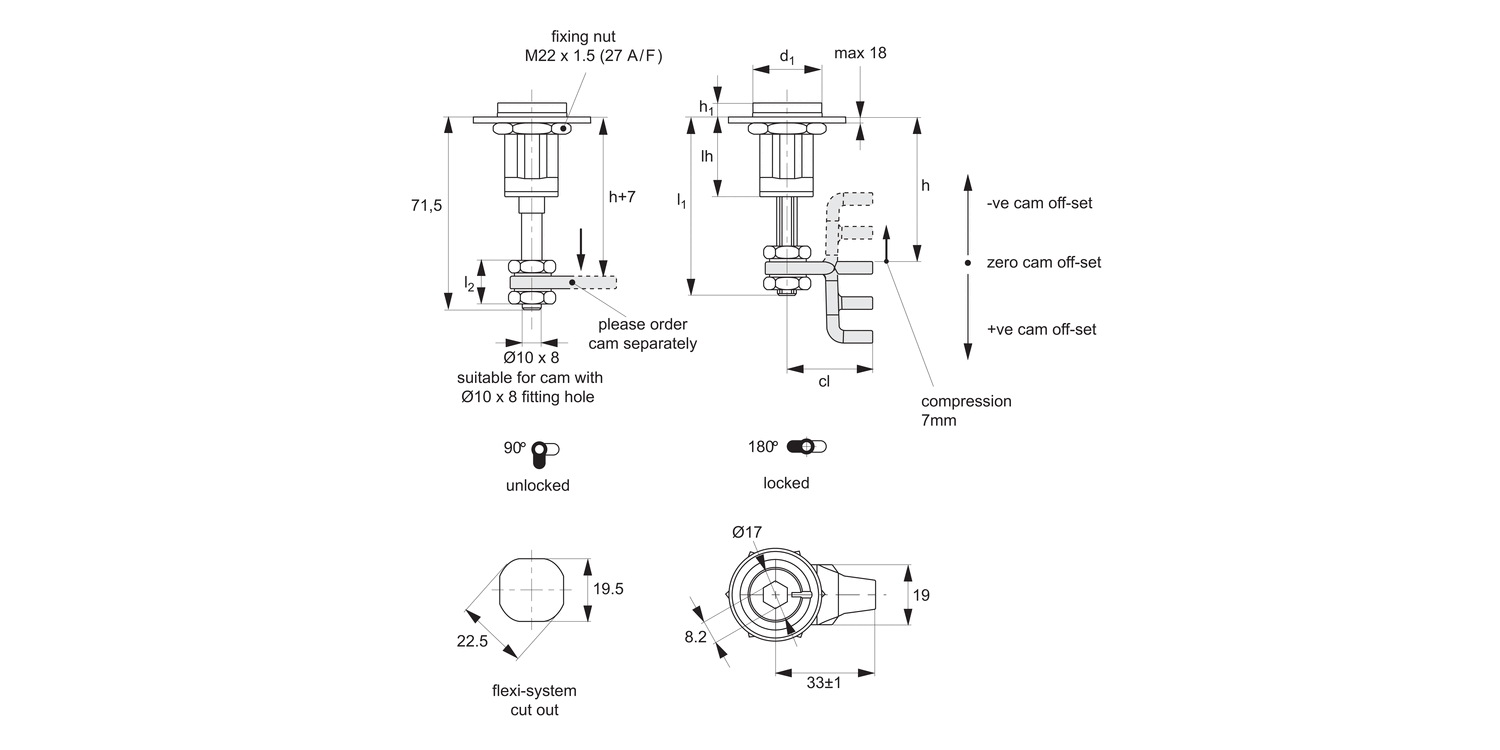 CC0810 Compression Latches - Flexi-System