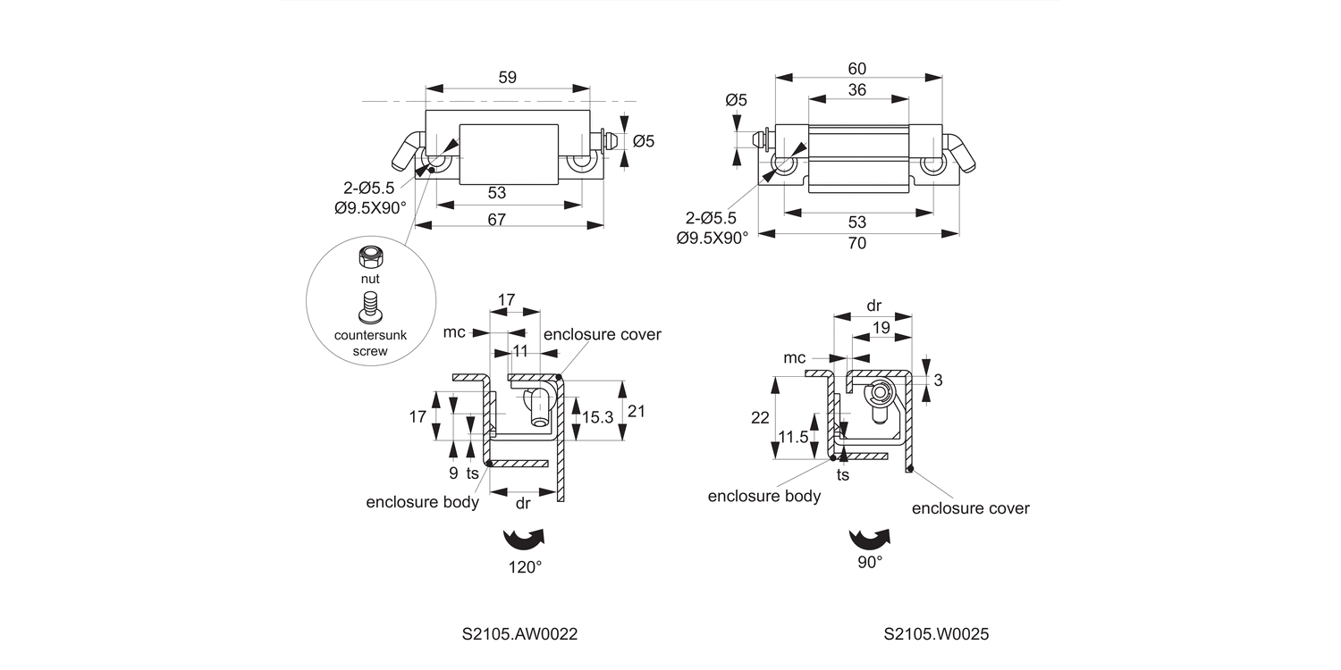 HH0700 Concealed Pivot Hinges - Lift Off