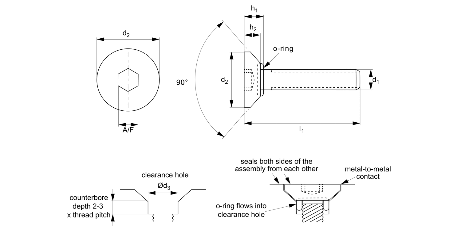 T0175 Countersunk Seal Screws