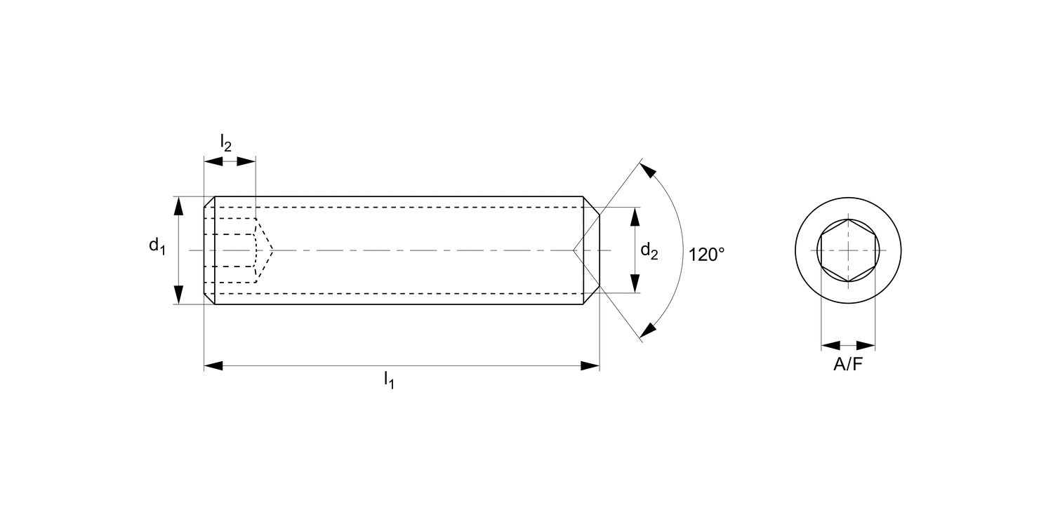 T0270.A4 Socket Set Screws Cup Point