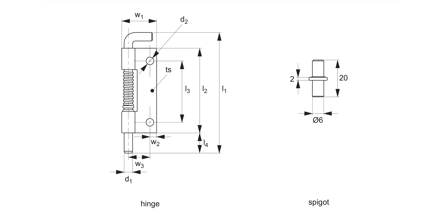 HH0750 End Mount Concealed Pivot Hinge