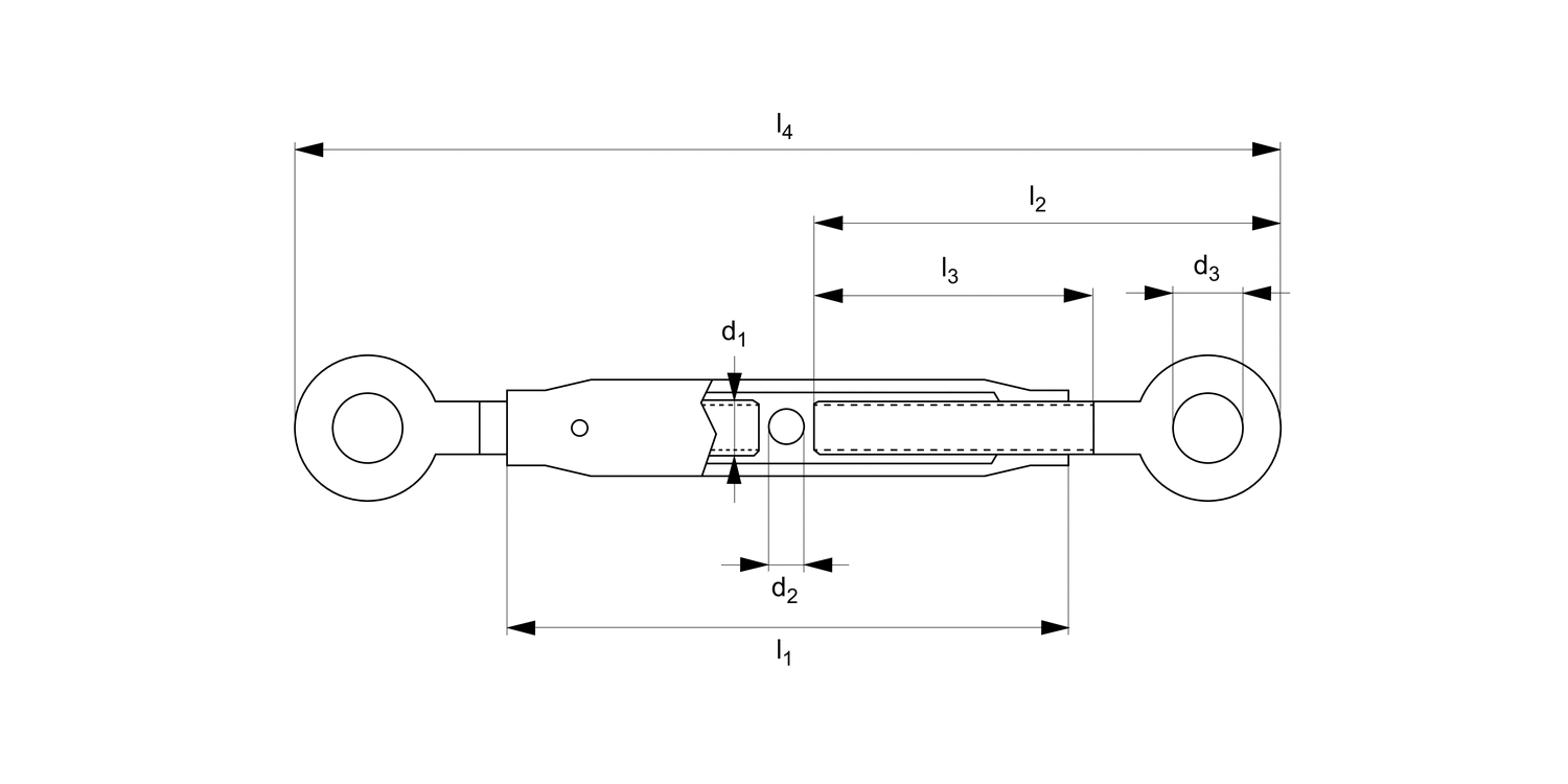 LP1308 Eye End Pipe Body Turnbuckles