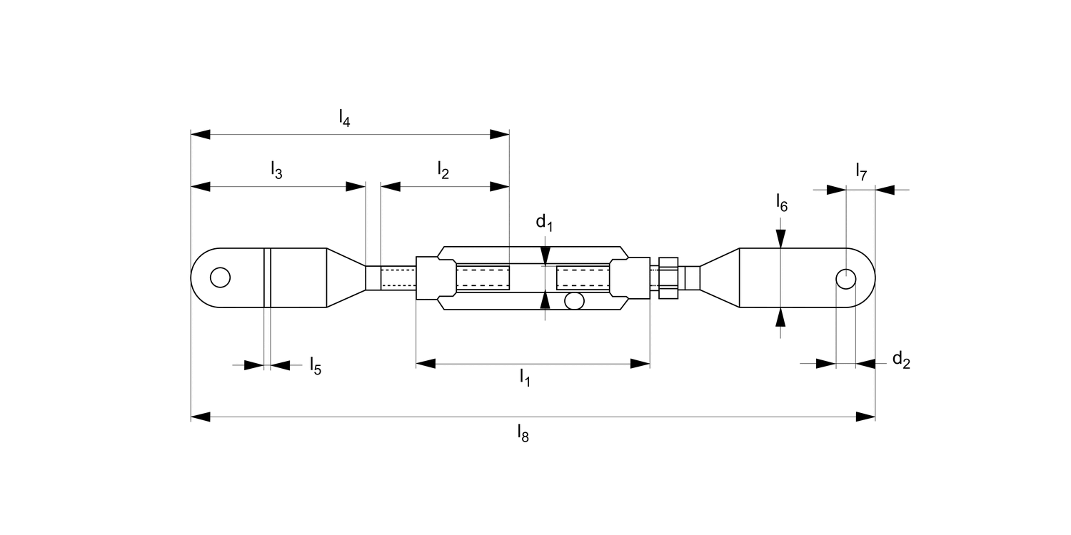 LP1338 Plain End Turnbuckles