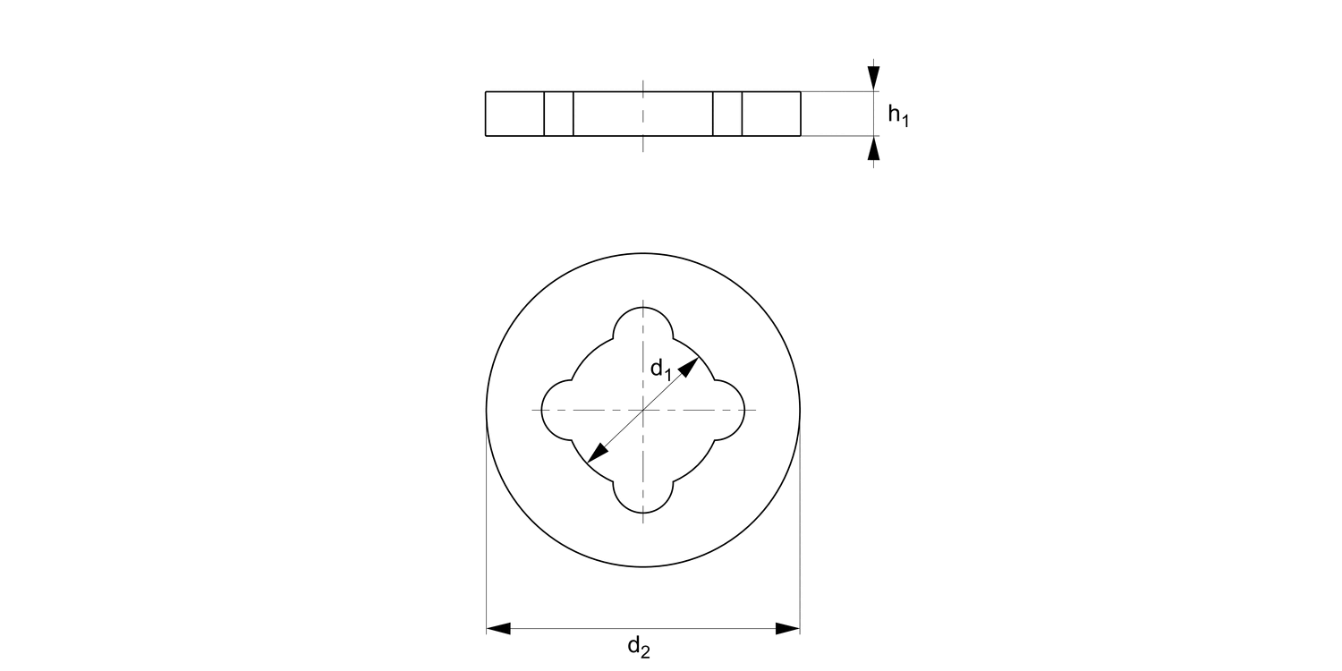 N0432.20N Flat Anti-Loss Washers