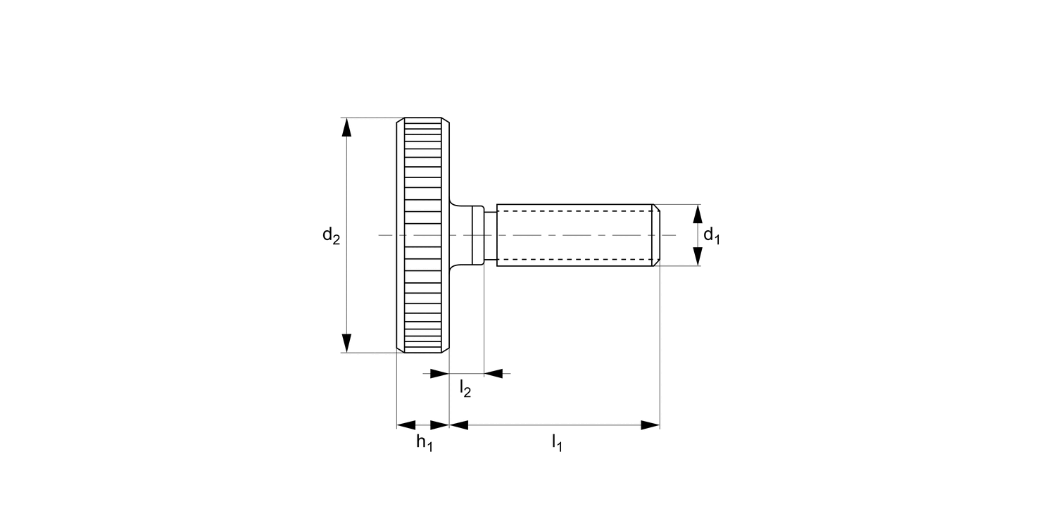 B0106.B0 Flat Knurled Thumb Screws