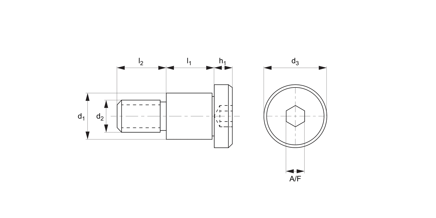 B0270.B0 Shoulder Screws - Hex. Socket Head