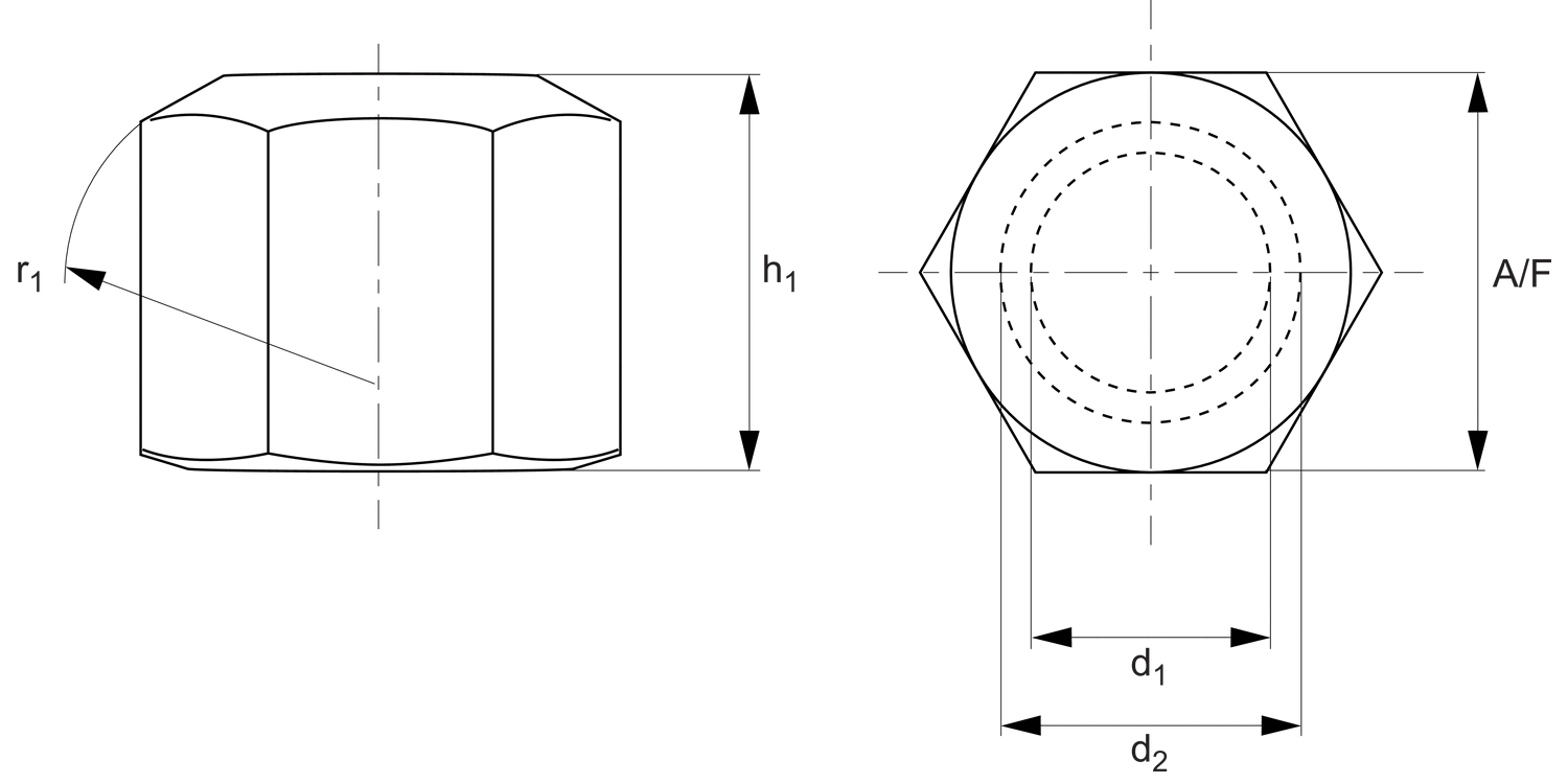 B0531.B0 Hexagon Nuts