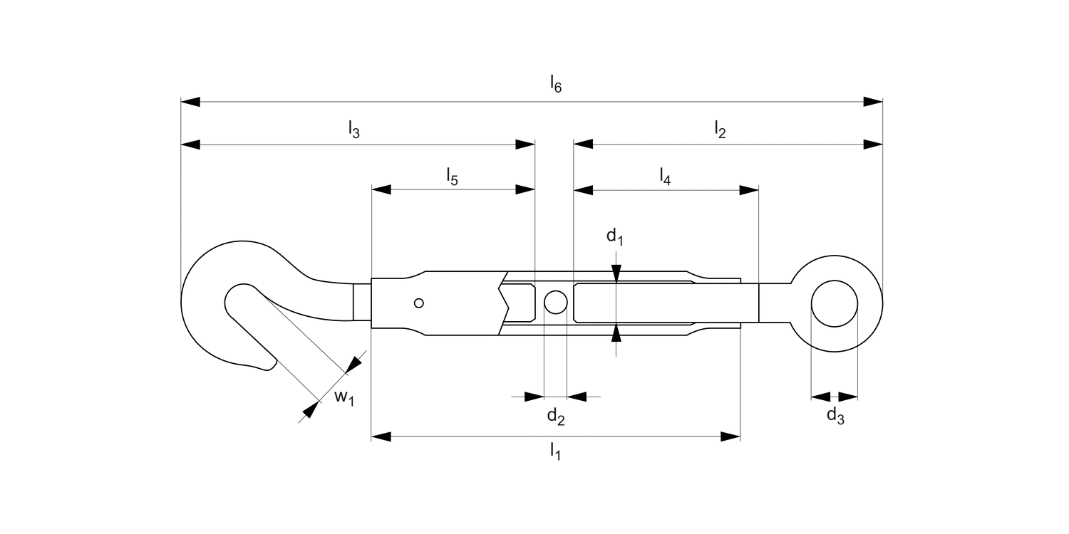 LP1312 Hook & Eye Pipe Body Turnbuckles