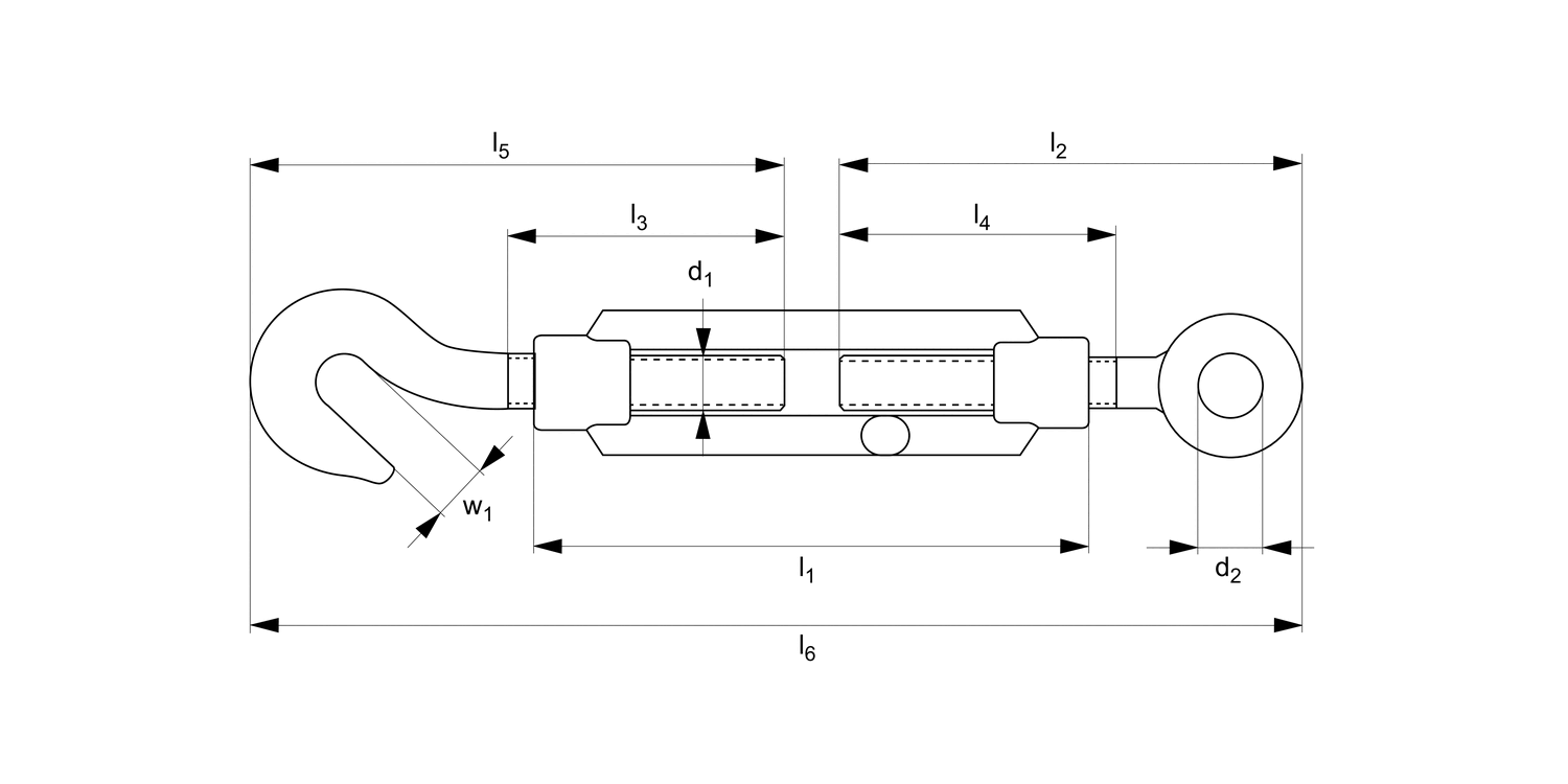 LP1352 Hook & Eye Turnbuckles