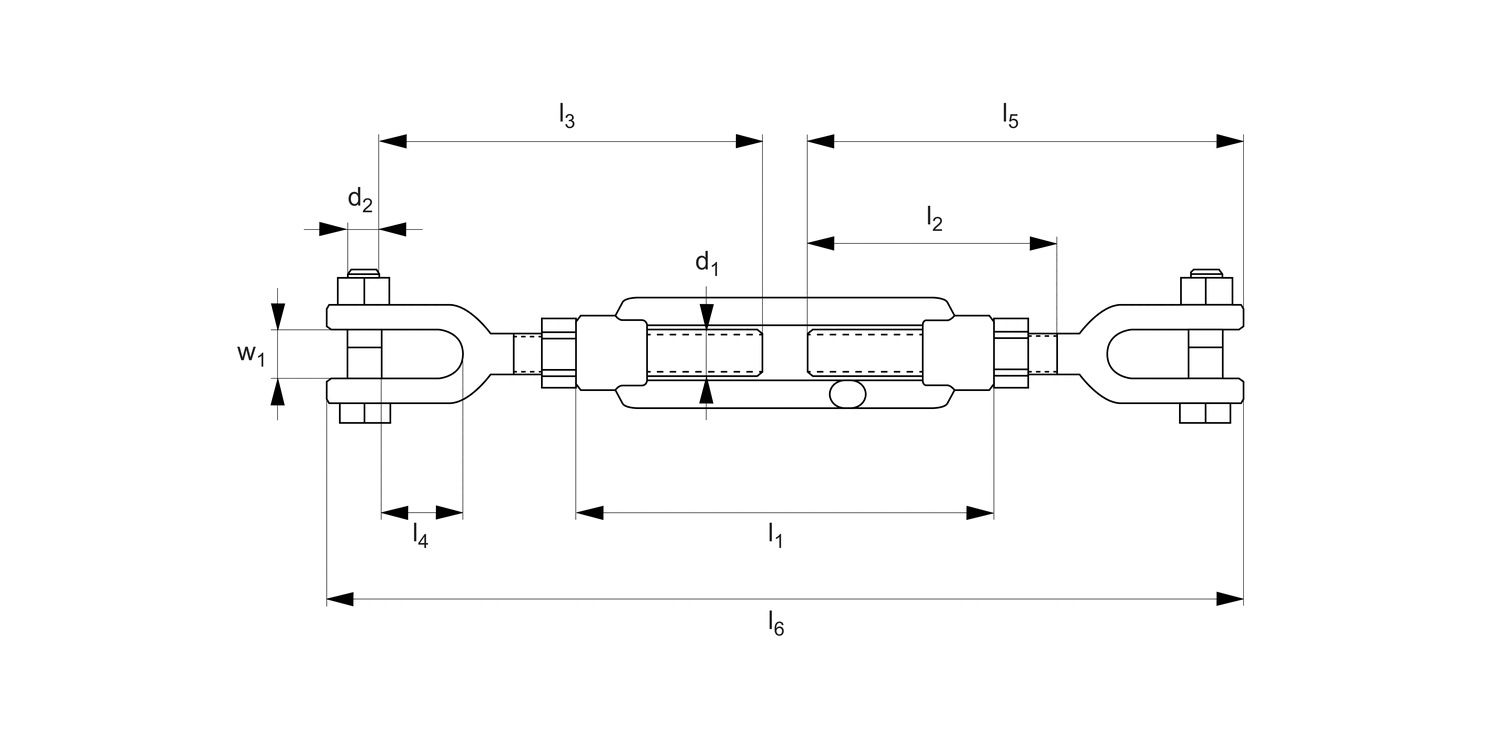 LP1348 Jaw End Turnbuckle