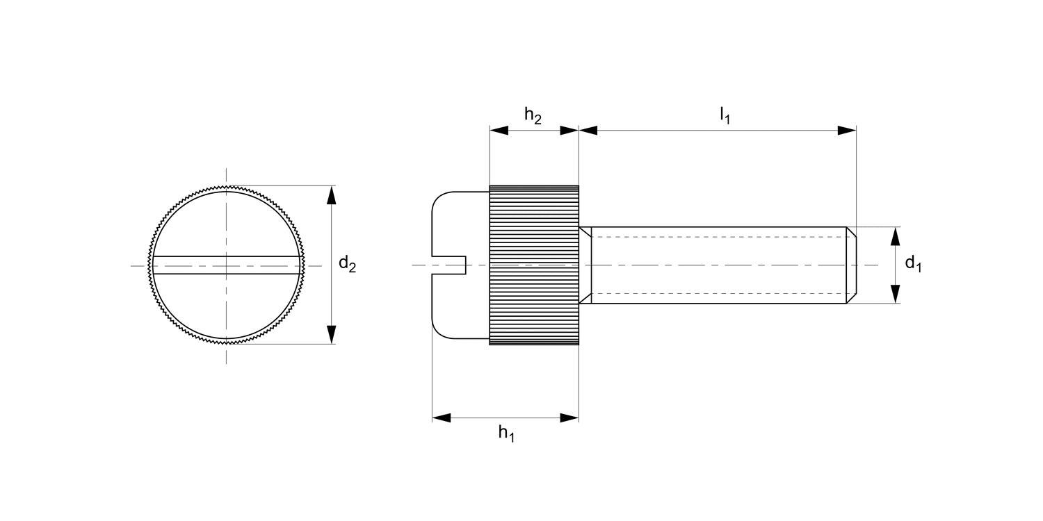 N0150.03N Knurled Thumb Screw