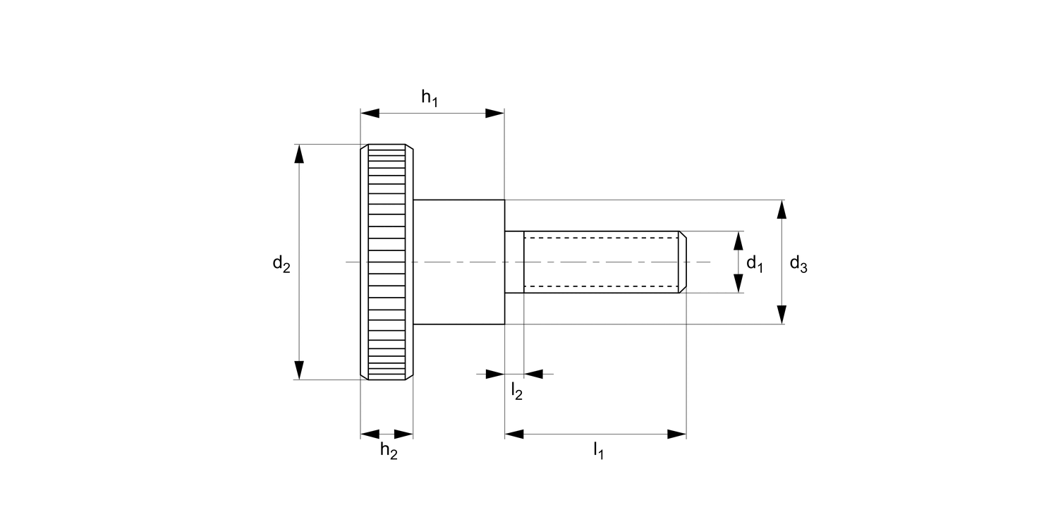 B0100.B0 Brass Knurled Thumb Screws