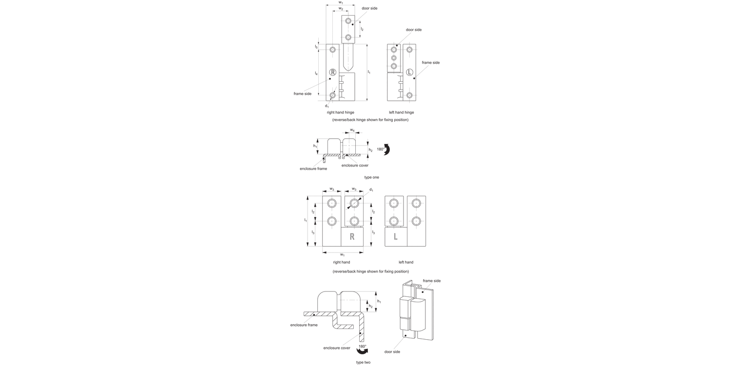 HH1210 Lift-Off Hinges - Off-Set