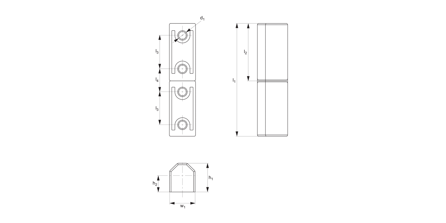 HH1220 Lift-Off Hinges - In Line