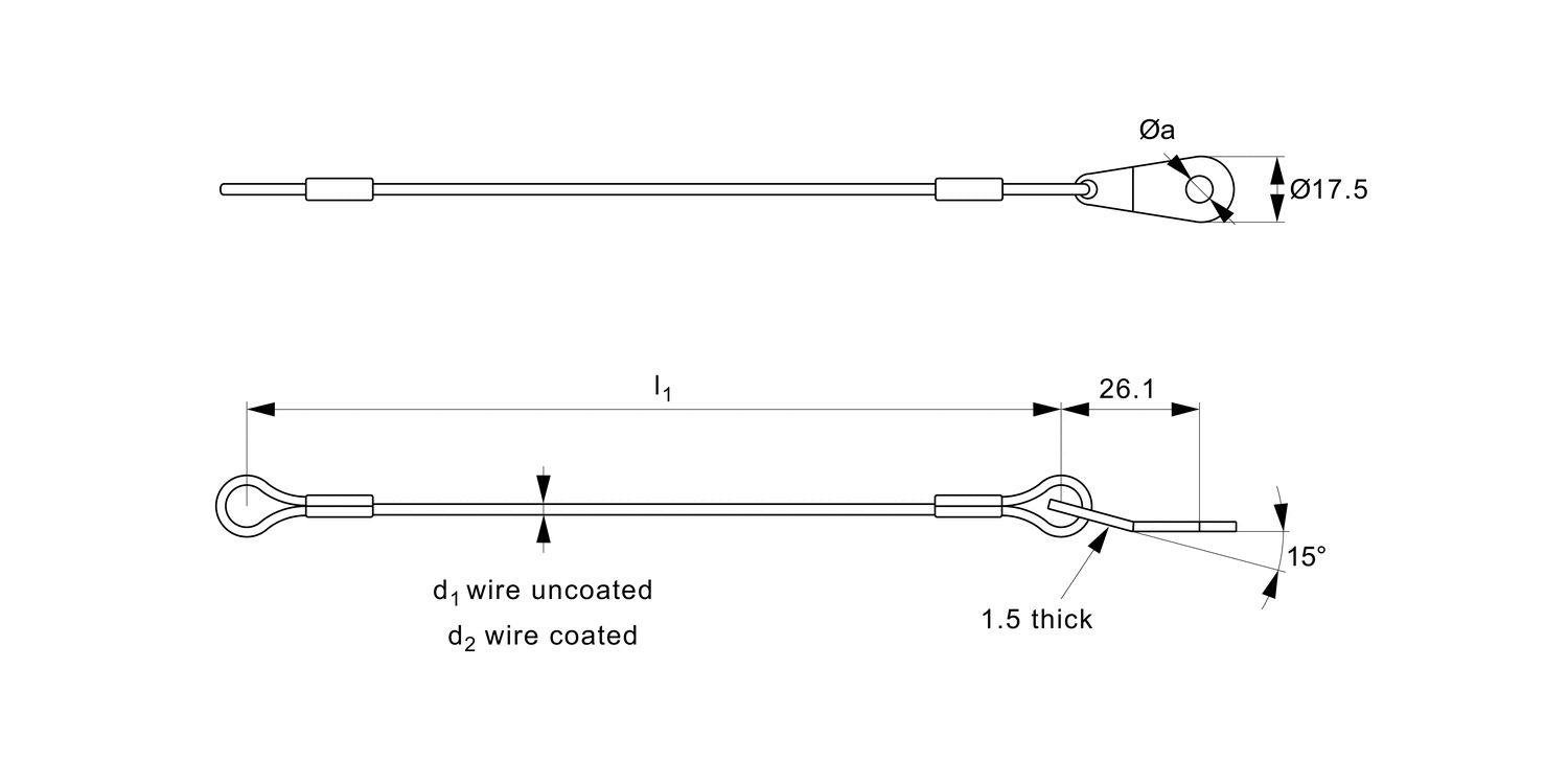 LA1055 Lanyard - Loop to Teardrop Tab