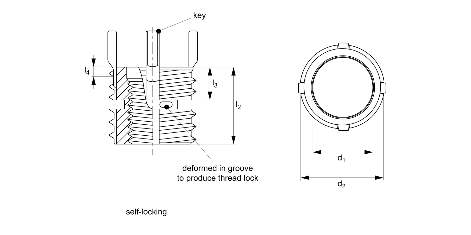 TR1603 Threaded Insert MS/NAS - Thinwall - Metric