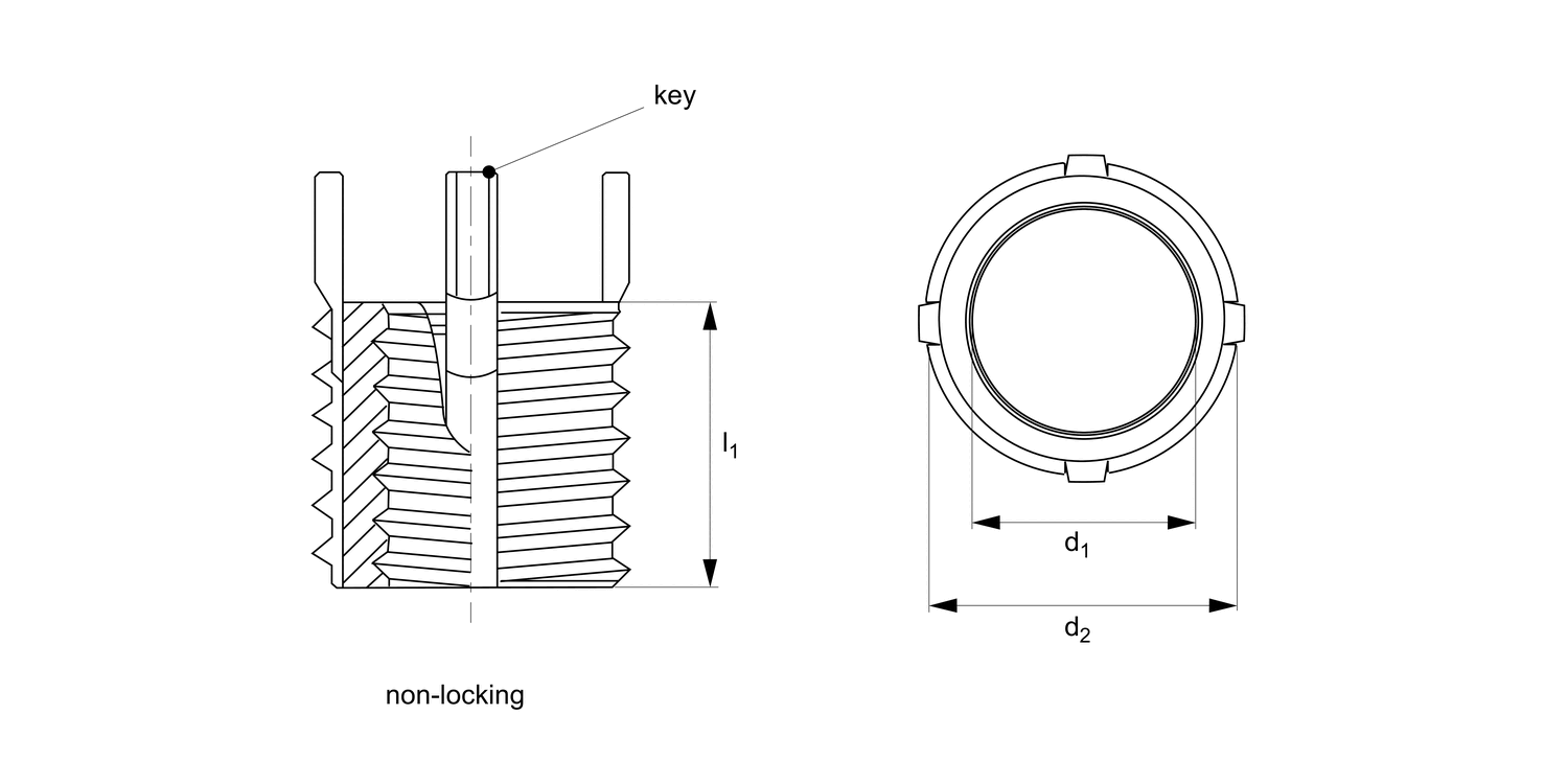 TR1604 Threaded Insert MS/NAS - H Duty - Metric