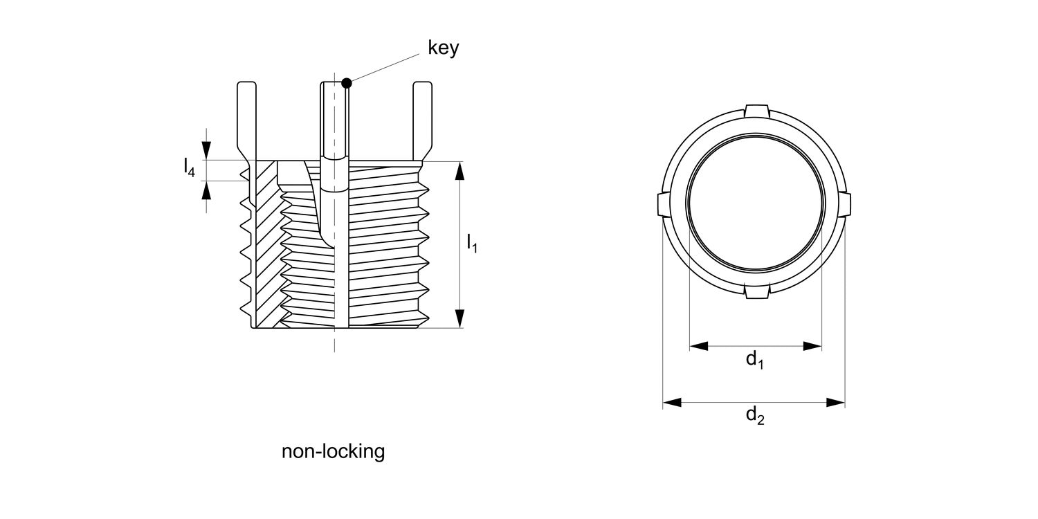 TR1610 Threaded Insert MS/NAS - H Duty - Metric