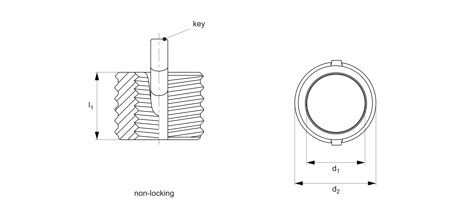 TR1606 Threaded Insert MS/NAS - Mini - Metric
