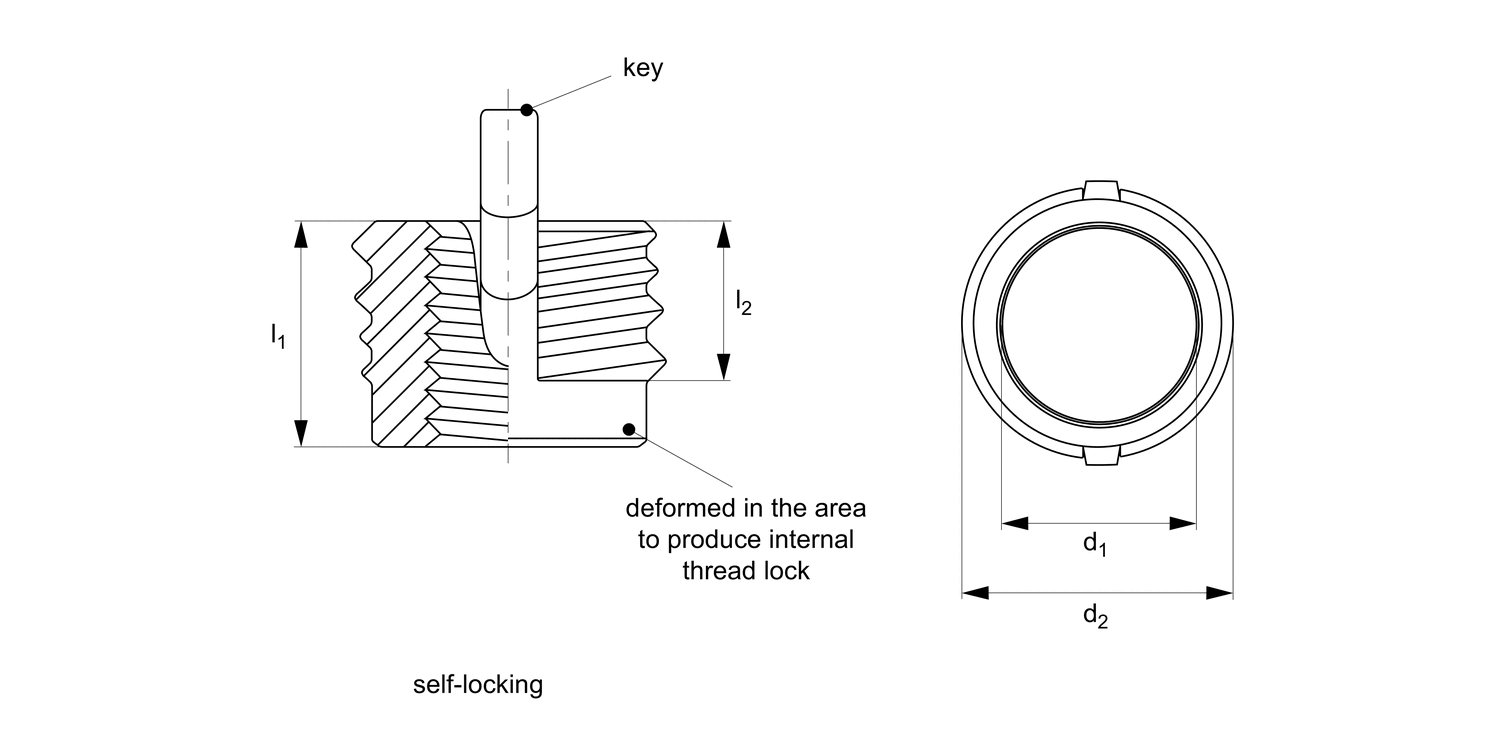 TR1607 Threaded Insert MS/NAS - Mini - Metric