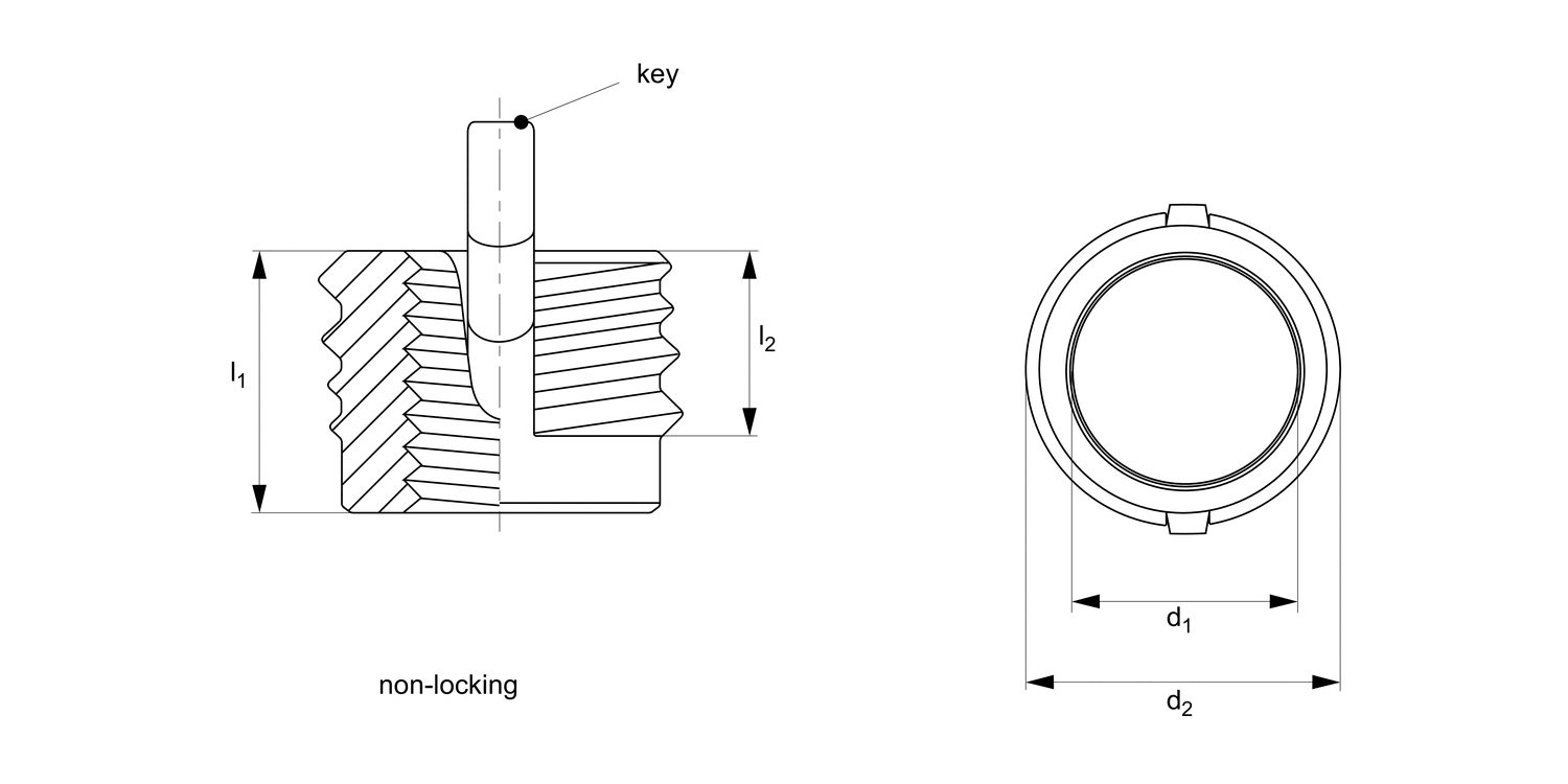 TR1660 Threaded Insert MS/NAS - Mini - Inch