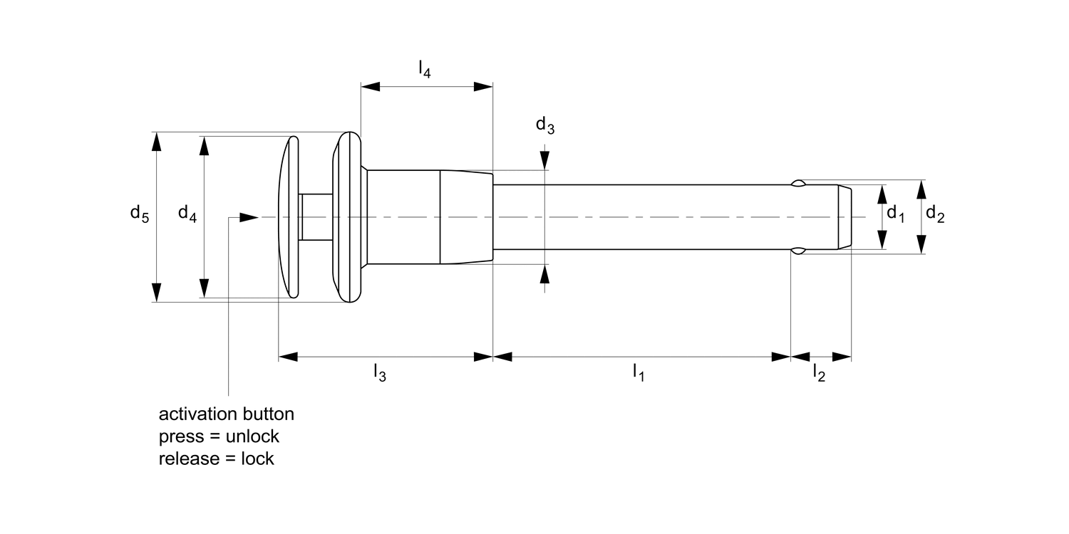 QR1576 Quick Release Pins - Inch - Dome