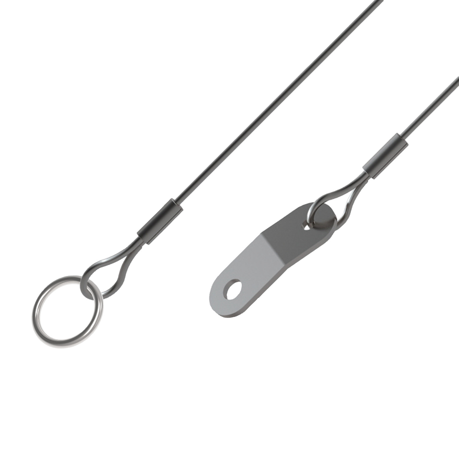 LA1012 Lanyard - Split Ring to Rectangle Tab