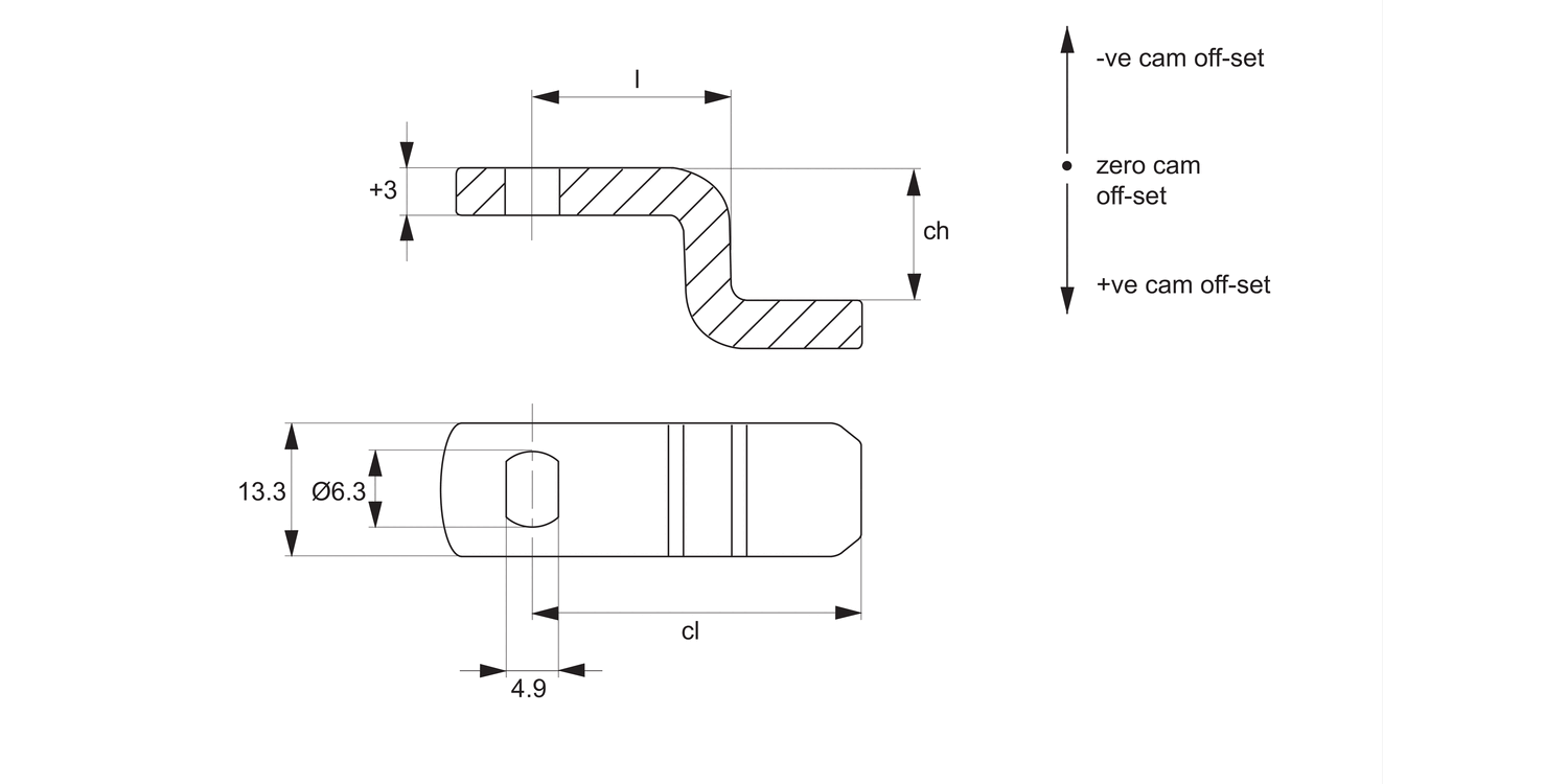 CC0034 Single Point Cams - Steel