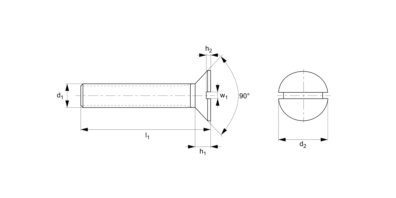 N0013.11N Slot Countersunk Screw