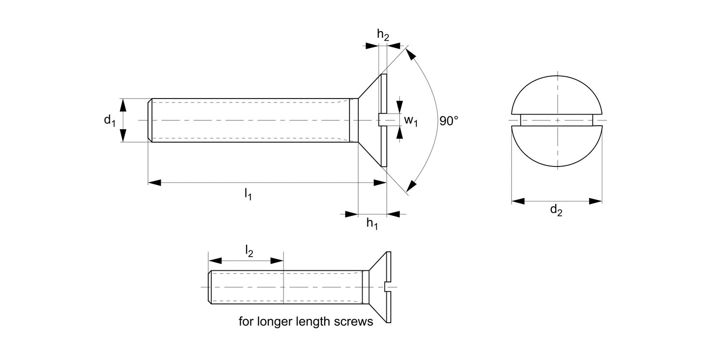 P0013.N2 Slotted Csk Head Screws