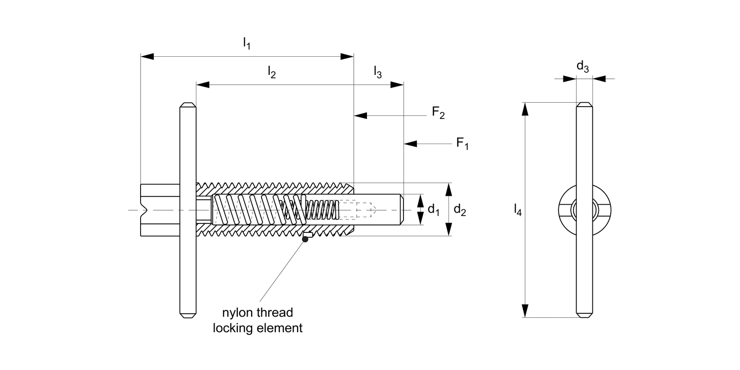 SL1318 Spring Loaded Pin - Inch - T-Handle